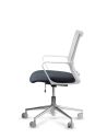 Silla de Trabajo LINK White Neumática Base Cromada