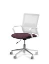 Silla de Trabajo LINK White Neumática Base Cromada