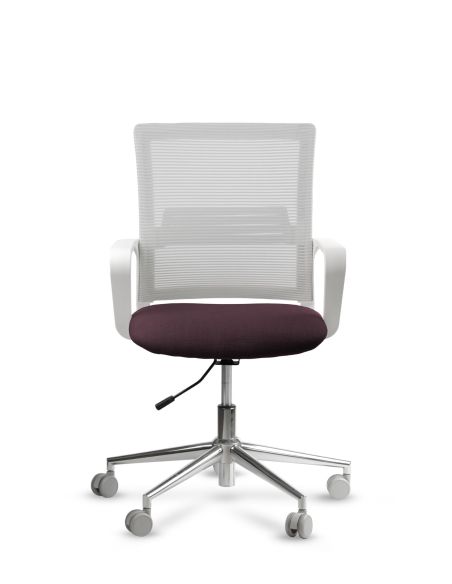 Silla de Trabajo LINK White Neumática Base Cromada