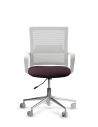 Silla de Trabajo LINK White Neumática Base Cromada