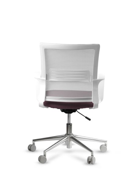 Silla de Trabajo LINK White Neumática Base Cromada