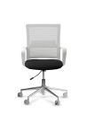 Silla de Trabajo LINK White Neumática Base Cromada