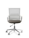 Silla de Trabajo LINK White Neumática Base Cromada