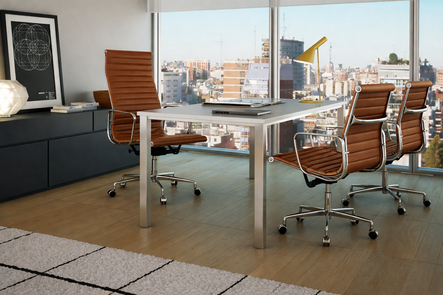 Sillon Aluminum Marron Alto